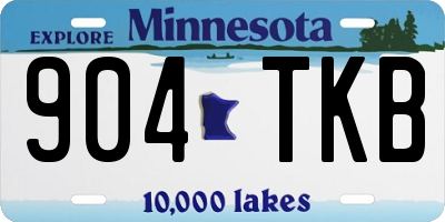 MN license plate 904TKB