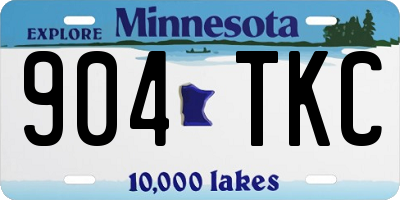 MN license plate 904TKC