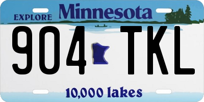 MN license plate 904TKL
