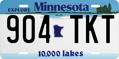 MN license plate 904TKT