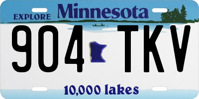 MN license plate 904TKV