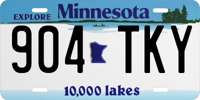 MN license plate 904TKY