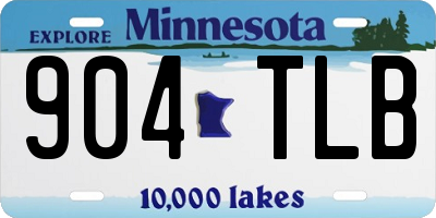 MN license plate 904TLB