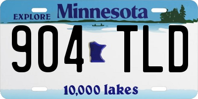 MN license plate 904TLD