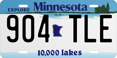 MN license plate 904TLE