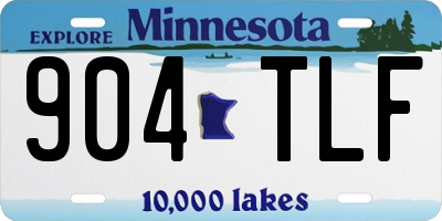 MN license plate 904TLF
