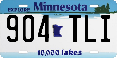 MN license plate 904TLI