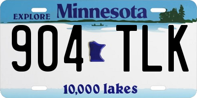 MN license plate 904TLK