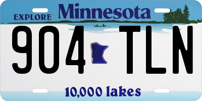 MN license plate 904TLN
