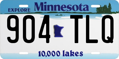MN license plate 904TLQ