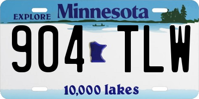 MN license plate 904TLW
