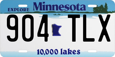 MN license plate 904TLX
