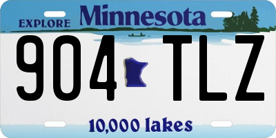 MN license plate 904TLZ