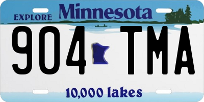 MN license plate 904TMA