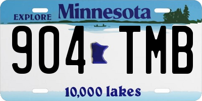MN license plate 904TMB