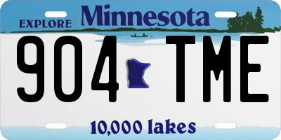 MN license plate 904TME