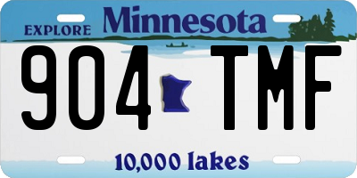 MN license plate 904TMF