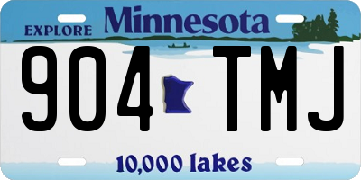 MN license plate 904TMJ