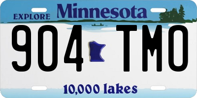 MN license plate 904TMO