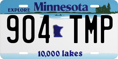 MN license plate 904TMP