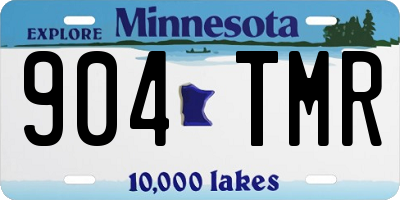 MN license plate 904TMR