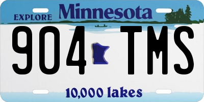 MN license plate 904TMS