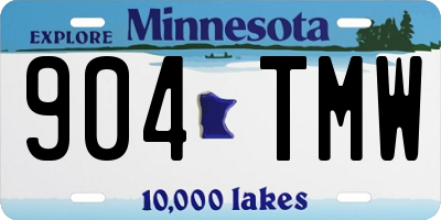 MN license plate 904TMW