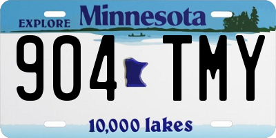 MN license plate 904TMY