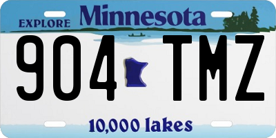 MN license plate 904TMZ