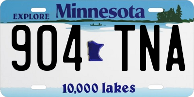 MN license plate 904TNA