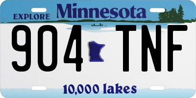 MN license plate 904TNF
