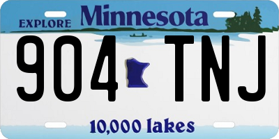 MN license plate 904TNJ