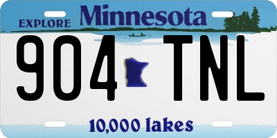 MN license plate 904TNL