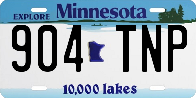 MN license plate 904TNP