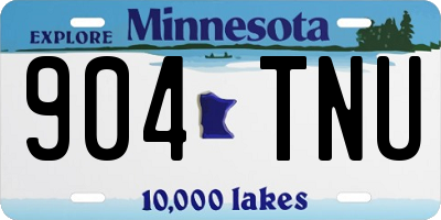 MN license plate 904TNU