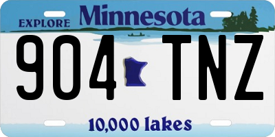 MN license plate 904TNZ