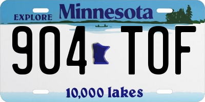 MN license plate 904TOF