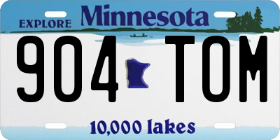 MN license plate 904TOM
