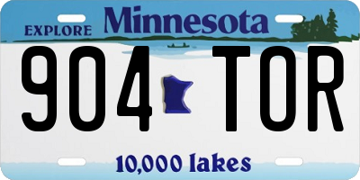 MN license plate 904TOR
