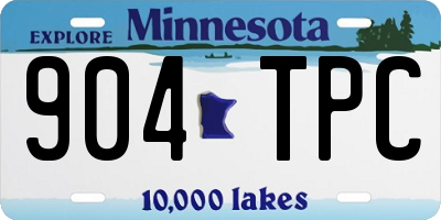 MN license plate 904TPC