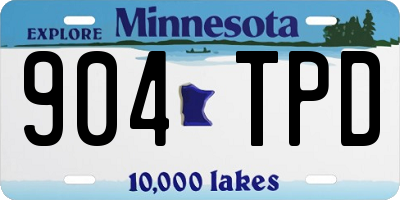 MN license plate 904TPD