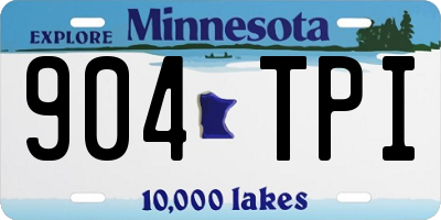 MN license plate 904TPI