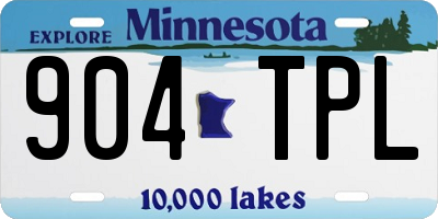 MN license plate 904TPL