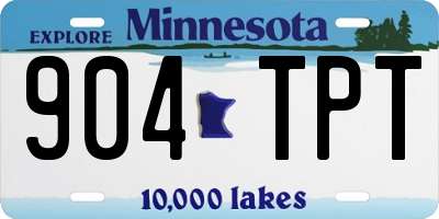 MN license plate 904TPT