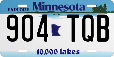 MN license plate 904TQB