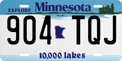 MN license plate 904TQJ