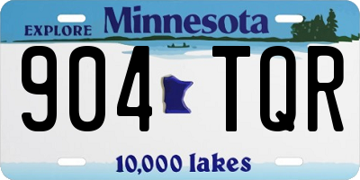 MN license plate 904TQR
