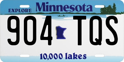 MN license plate 904TQS