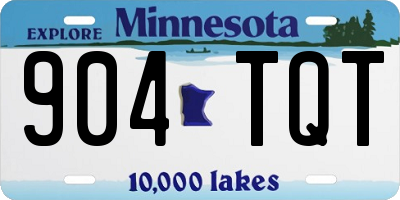 MN license plate 904TQT