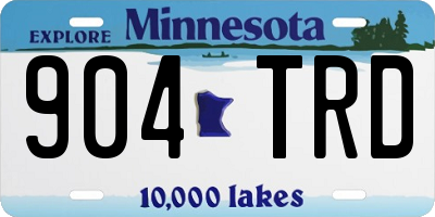 MN license plate 904TRD